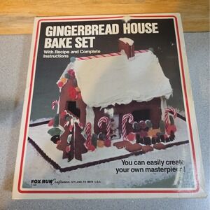 Vintage 1987 Fox Run Gingerbread House Bake Set In Box, No Recipe Or Instruction